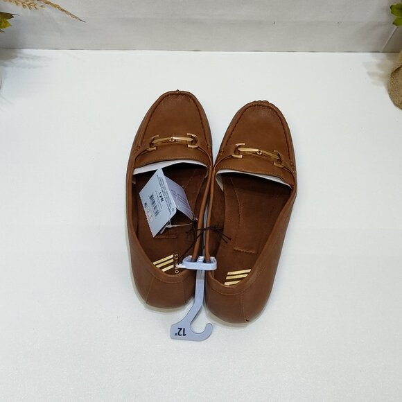 Aerosoles Buckle Loafer Day Drive Moccasin 12W Cognac Flexible Diamond Outsole - Picture 7 of 10